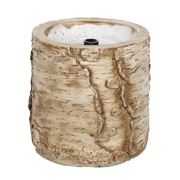 Plow & Hearth Shades Of Emerald 60"H Lit Artificial Christmas Pine Tree With Resin Birch Pot