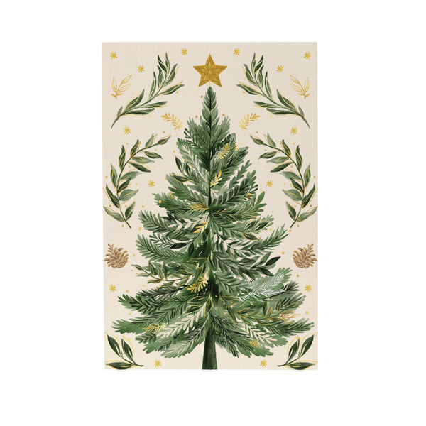 Plow & Hearth Shades Of Emerald Christmas Tree Sign Wood Block 12"L X 8"H