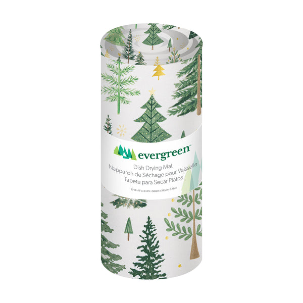 Plow & Hearth Shades Of Emerald Kitchen Mat Fabric Drying Mat 20" X 15"