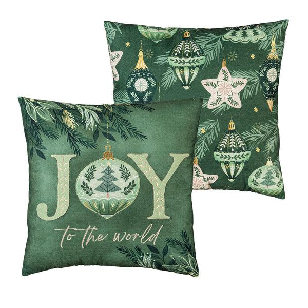 Plow & Hearth Shades Of Emerald Throw Pillow Shades Of Emerald Square Pillow 16"