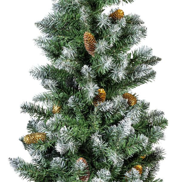 Plow & Hearth Shades Of Emerald Tree Artificial LED Pine Cone In Pot 47”H