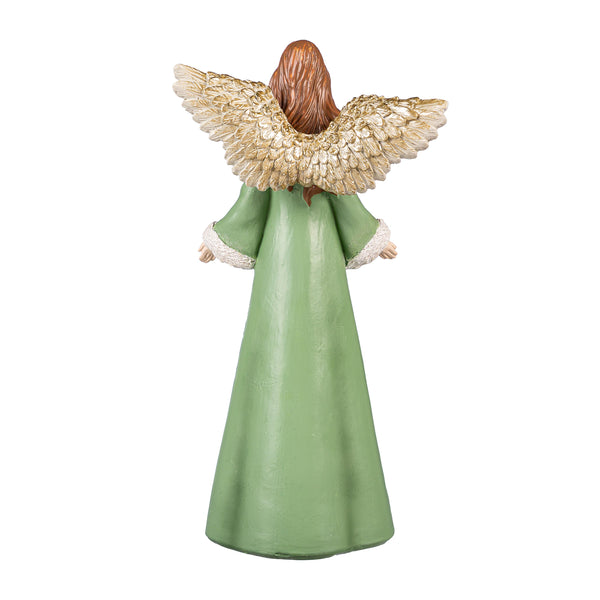 Plow & Hearth Shades Of Green Garden Statue Resin Statue Angel 12"H
