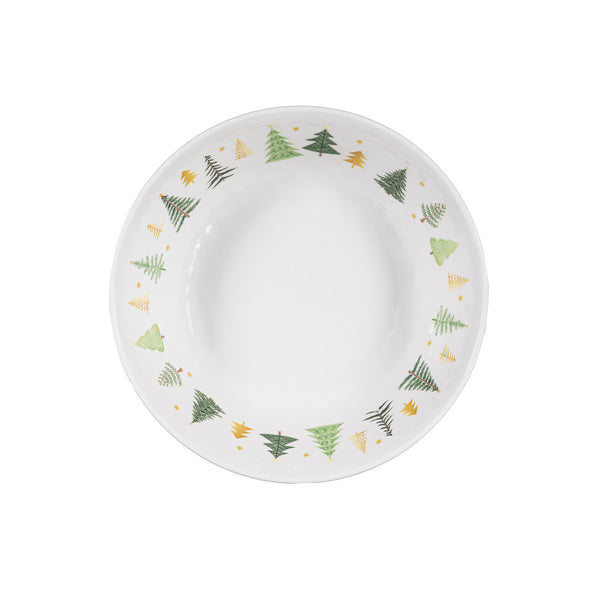 Plow & Hearth Shades Of Green Holiday Melamine 7.5" Bowl Set Of 4