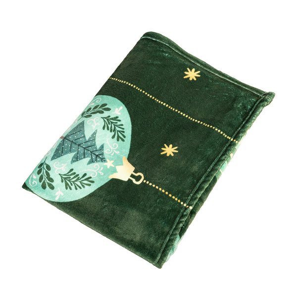 Plow & Hearth Shades Of Green Plush Blanket Christmas Tree 60"L X 50"W
