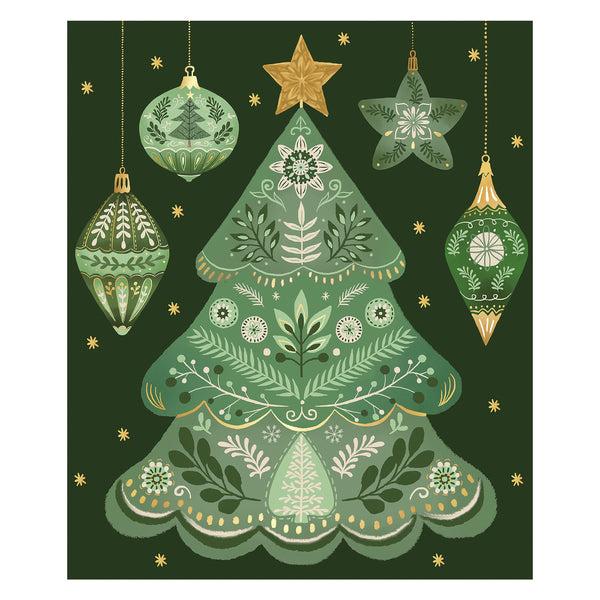 plow & hearth Shades of Green Plush Blanket Christmas Tree 60"L x 50"W