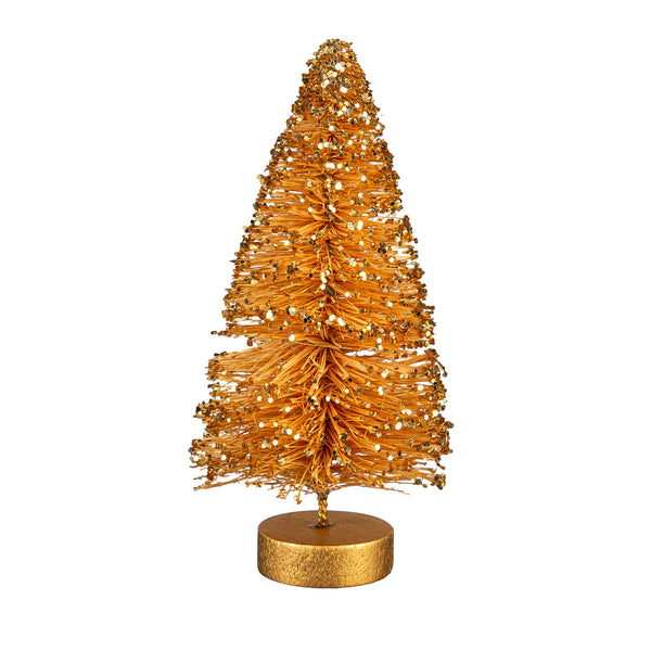 Plow & Hearth Shades Of Green Table Décor Bottle Brush Tree Set