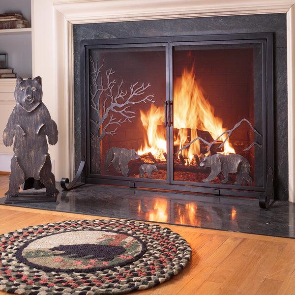 Plow & Hearth Shenandoah Mountain Bear Fireplace Tool Set