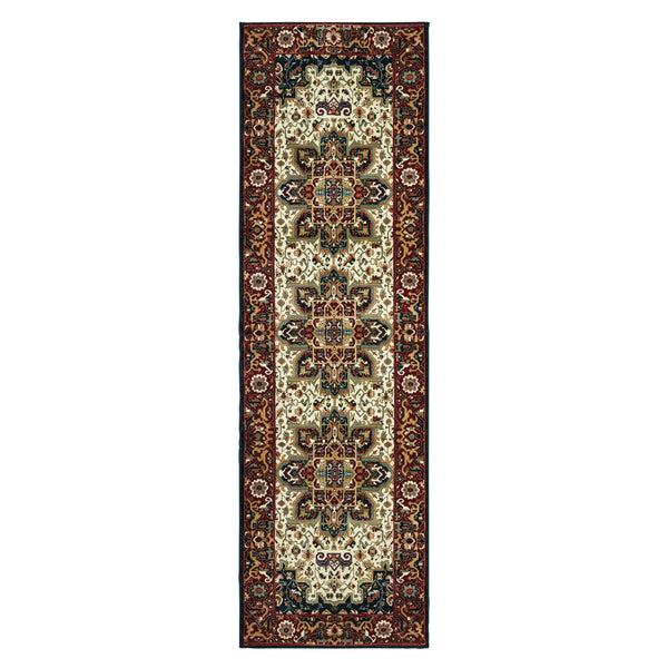 plow & hearth Sheridan Medallion Polypropylene Rug 2'3" x 7'6" Runner