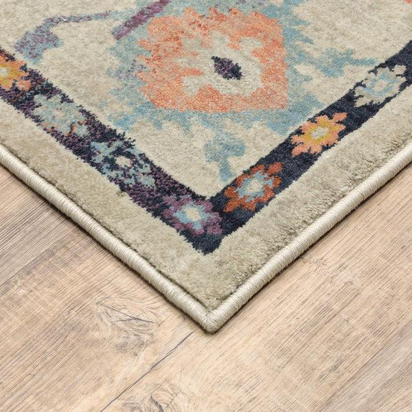 Plow & Hearth Silver City Tapestry Indoor/Outdoor Polypropylene Runner 2'3" X 7'6"