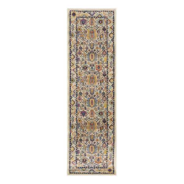 plow & hearth Silver City Tapestry Indoor/Outdoor Polypropylene Runner 2'3" x 7'6"