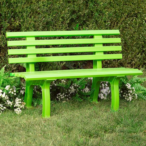 Plow & Hearth Small 2-Seater Weatherproof PVC Garden Bench