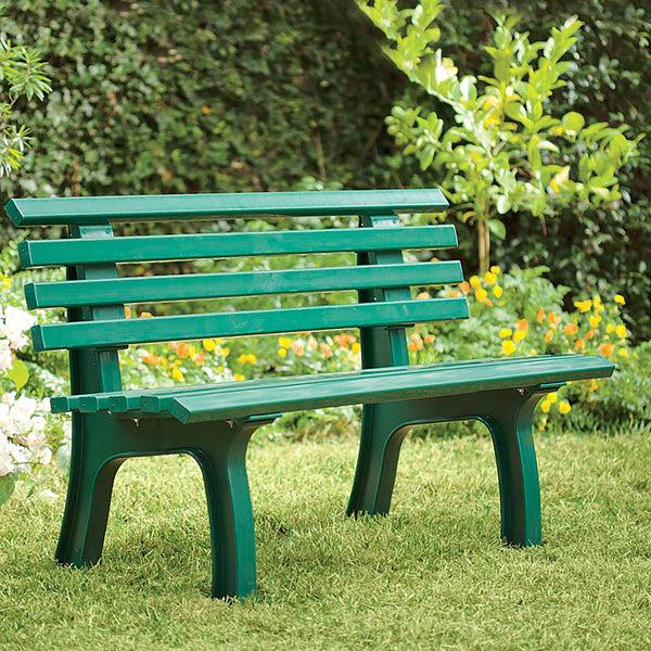 plow & hearth Small 2-Seater Weatherproof PVC Garden Bench