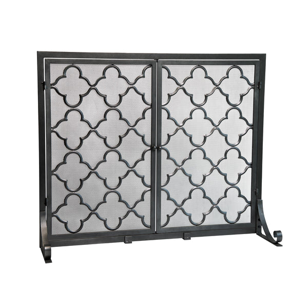 Plow & Hearth Small Geometric Screen With Doors 38"W X 31"H