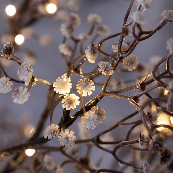 Plow & Hearth Small Indoor/Outdoor Electric Lighted Baby's Breath Tree 4'H