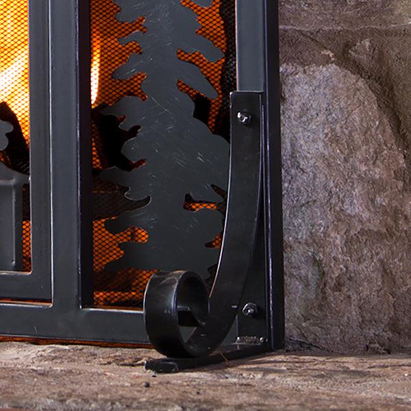 Plow & Hearth Small Mountain Cabin Fire Screen With Door