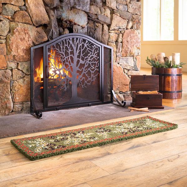 plow & hearth Small Tree of Life Fire Screen with Door