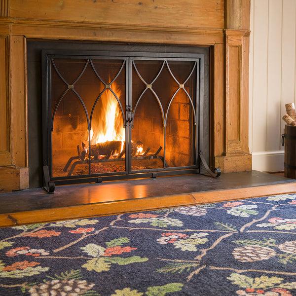 Plow & Hearth Small Winchester Fireplace Screen With Doors
