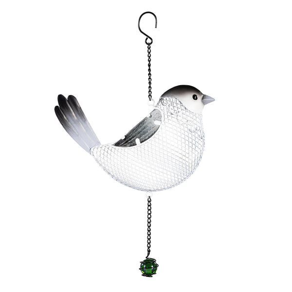 Plow & Hearth Snowbirds Bird Feeder Metal Hanging Bird Feeder Snow Bird 13"H