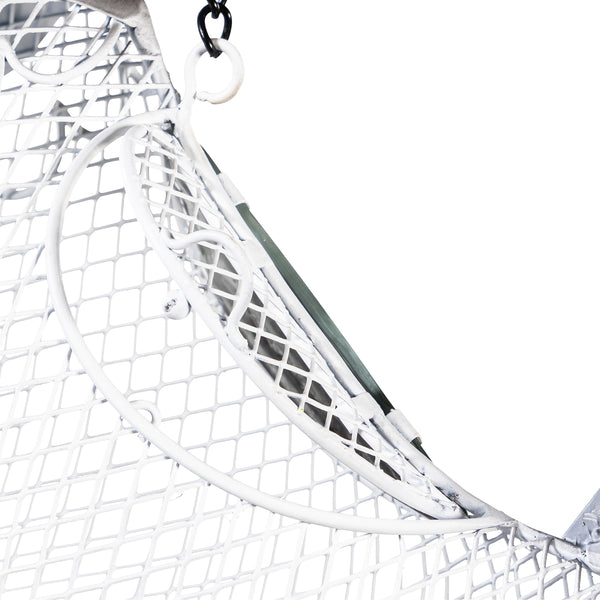 Plow & Hearth Snowbirds Bird Feeder Metal Hanging Bird Feeder Snow Bird 13"H