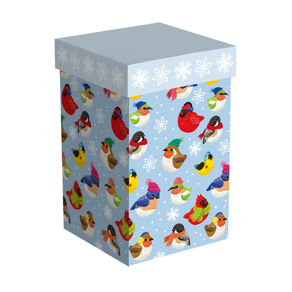 Plow & Hearth Snowbirds Travel Cup Ceramic Perfect Cup Portly Birds 17oz Gift Box