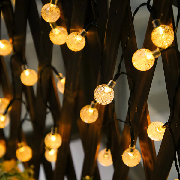 Plow & Hearth Solar String Lights LED - Decorative Lantern For Christmas