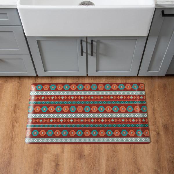 plow & hearth Southwest Pueblo Anti-Fatigue Mat Aztec 30"x18"