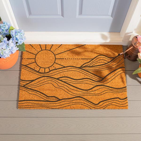 plow & hearth Southwest Sunrise Coir Mat Landscape 36"x24"