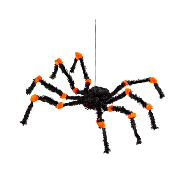 Plow & Hearth Spider Hanging Décor Orange & Green Set Of 2