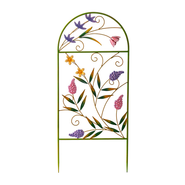 Plow & Hearth Spring Blooms Iron Garden Trellis Stake