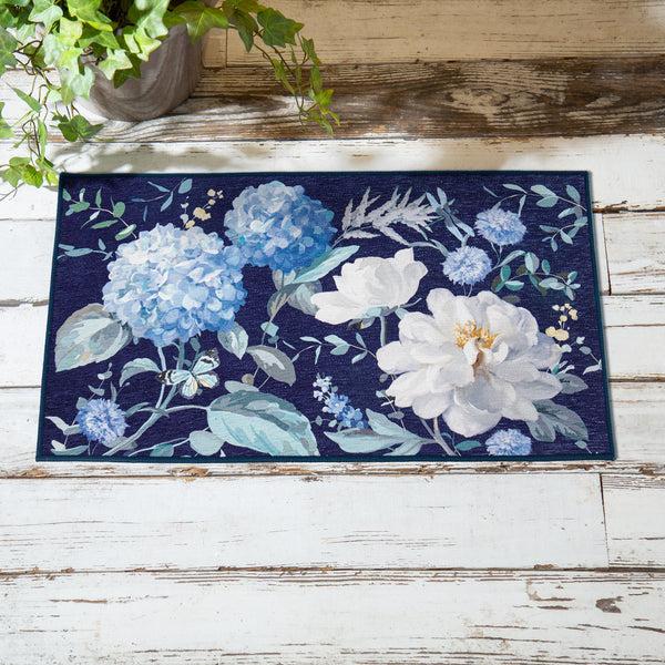 plow & hearth Spring Morning Blooms Washable Indoor/Outdoor Mat