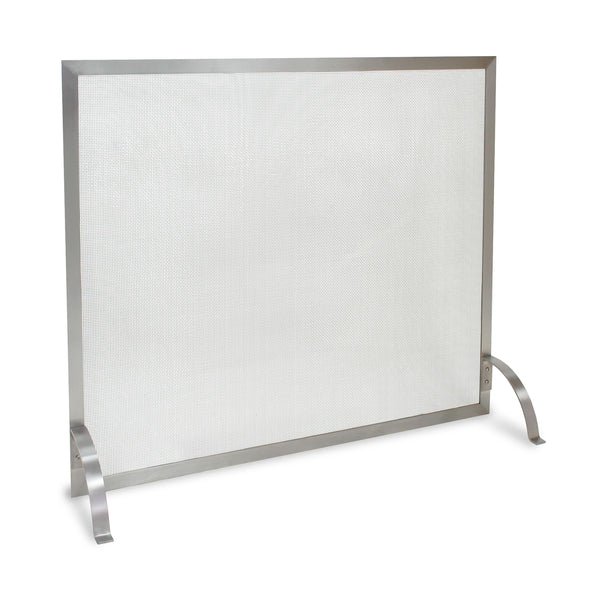 plow & hearth Stainless Steel Newport Single-Panel Fireplace Screen