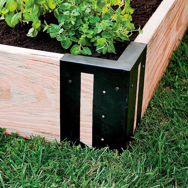 plow & hearth Steel Raised Bed Corner Brackets Set of 4