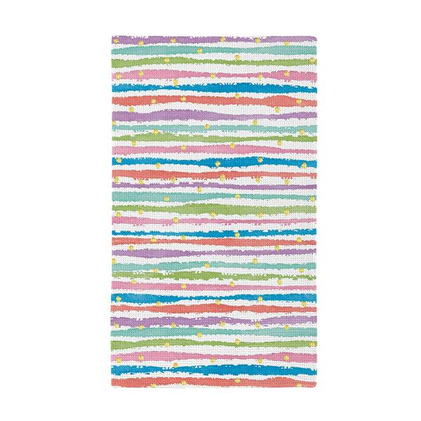 Plow & Hearth Stripes And Checkers Quick Dry Kitchen Towel 18" X 30"