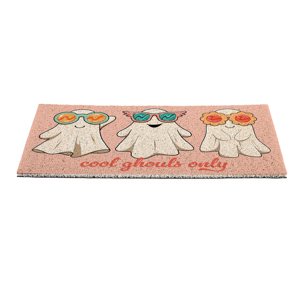 Plow & Hearth Summerween Cool Ghouls Only PVC Mat 28"x16”