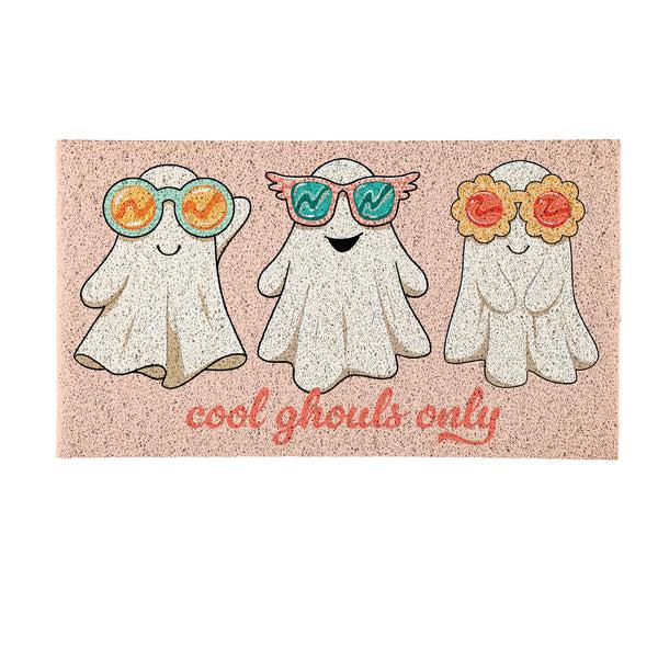 Plow & Hearth Summerween Cool Ghouls Only PVC Mat 28"x16”