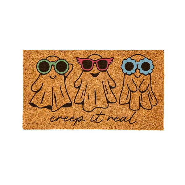 Plow & Hearth Summerween Creep It Real Coir Mat 28"x16"