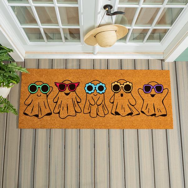 plow & hearth Summerween Creep it Real Coir Mat 60"x24"