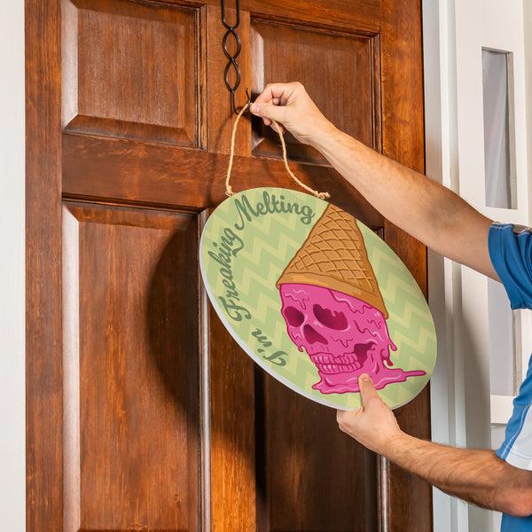 Plow & Hearth Summerween I'm Freakin' Melting 18" Door Décor