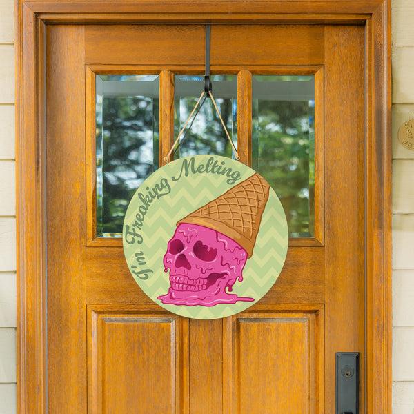 Plow & Hearth Summerween I'm Freakin' Melting 18" Door Décor
