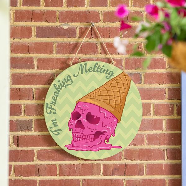 Plow & Hearth Summerween I'm Freakin' Melting 18" Door Décor