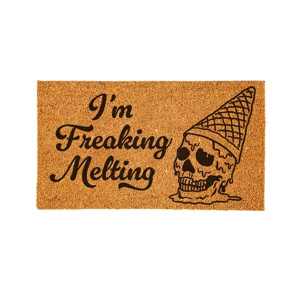Plow & Hearth Summerween I'm Freaking Melting Coir Mat 28"x16"