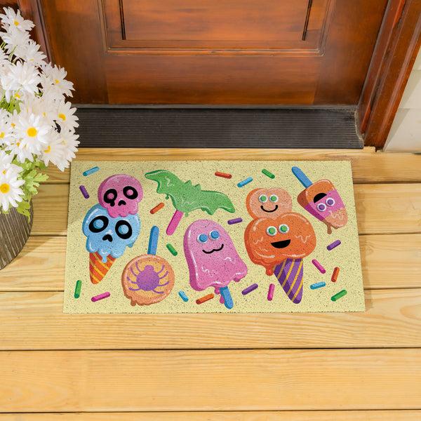 Plow & Hearth Summerween I Scream For Icecream PVC Mat 28"x16”