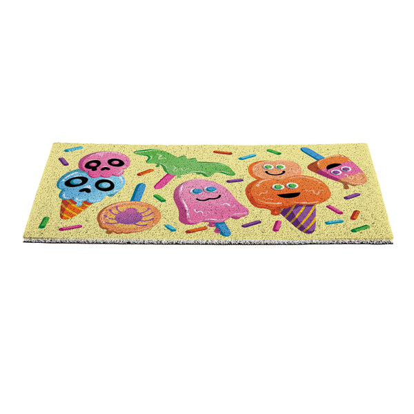 Plow & Hearth Summerween I Scream For Icecream PVC Mat 28"x16”