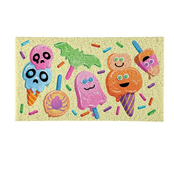 Plow & Hearth Summerween I Scream For Icecream PVC Mat 28"x16”