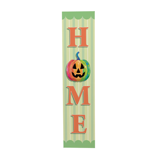 Plow & Hearth Summerween Porch Leaner Tropical Jack O' Lantern "Welcome" 46"H