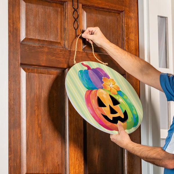 Plow & Hearth Summerween Tropical Jack O'Lantern 18" Door Décor