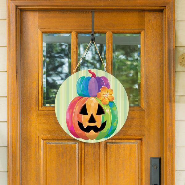 Plow & Hearth Summerween Tropical Jack O'Lantern 18" Door Décor
