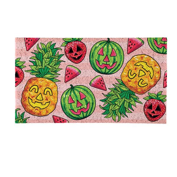 Plow & Hearth Summerween Tropical Jack O'Lantern PVC Mat 28"x16”