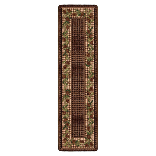 Plow & Hearth Sweetwater Pine Plaid EnduraStran Area Rug 2'1" X 7'8" Runner