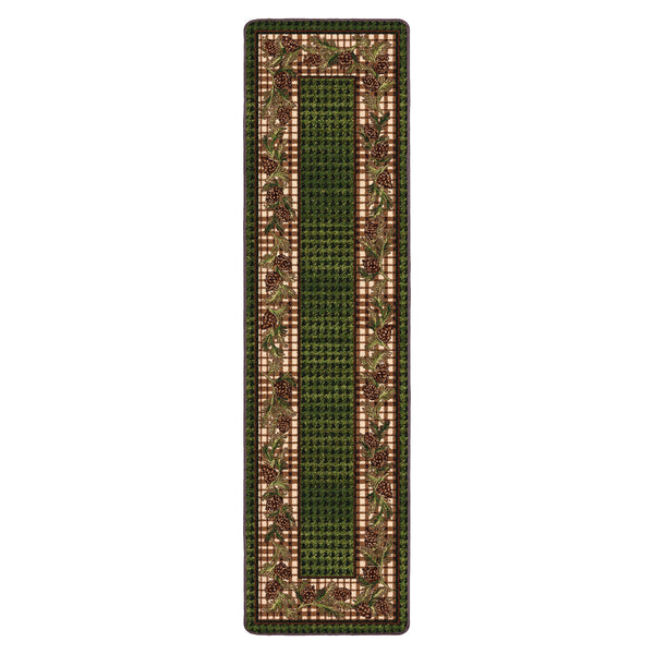 Plow & Hearth Sweetwater Pine Plaid EnduraStran Area Rug 2'1" X 7'8" Runner